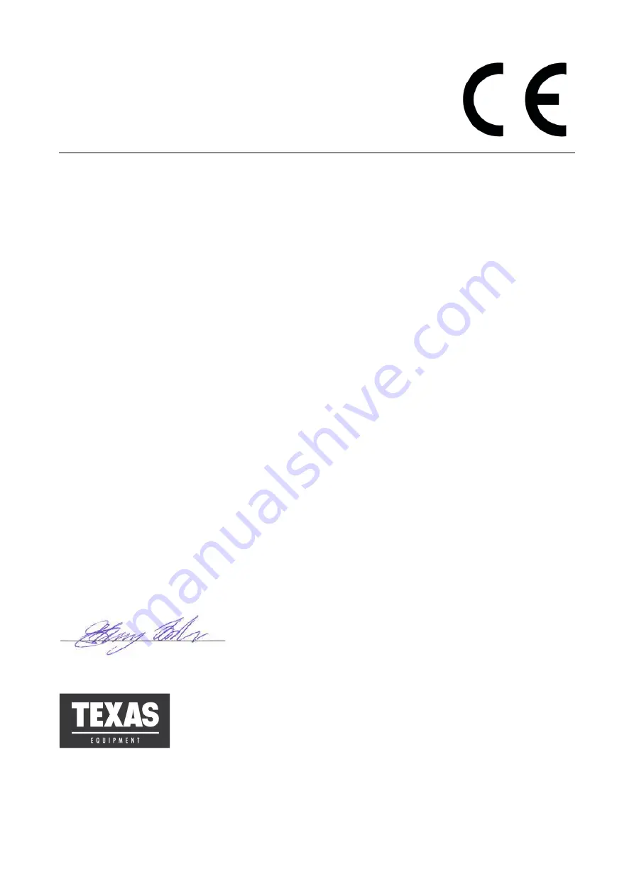 Texas Equipment CSZ 5800 User Manual Download Page 21