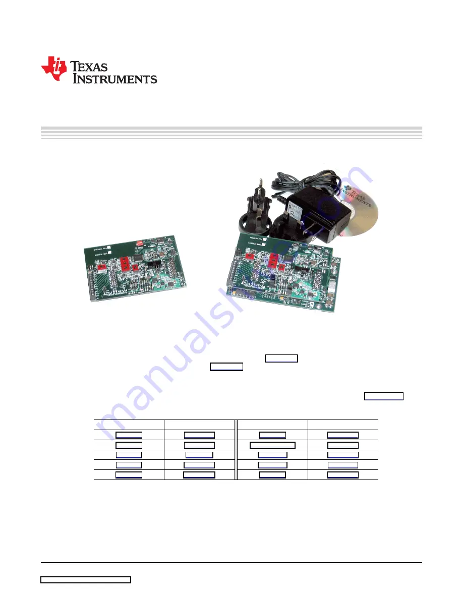 Texas Instruments ADS1174EVM Скачать руководство пользователя страница 1