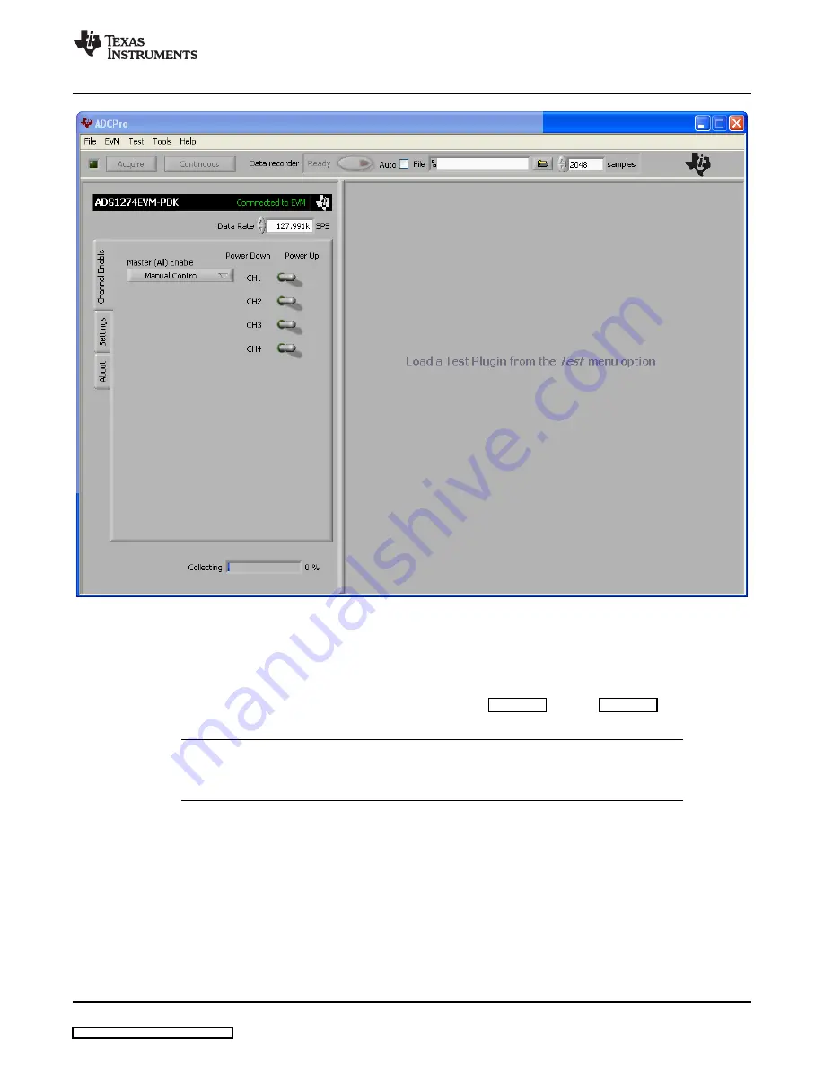 Texas Instruments ADS1174EVM User Manual Download Page 21