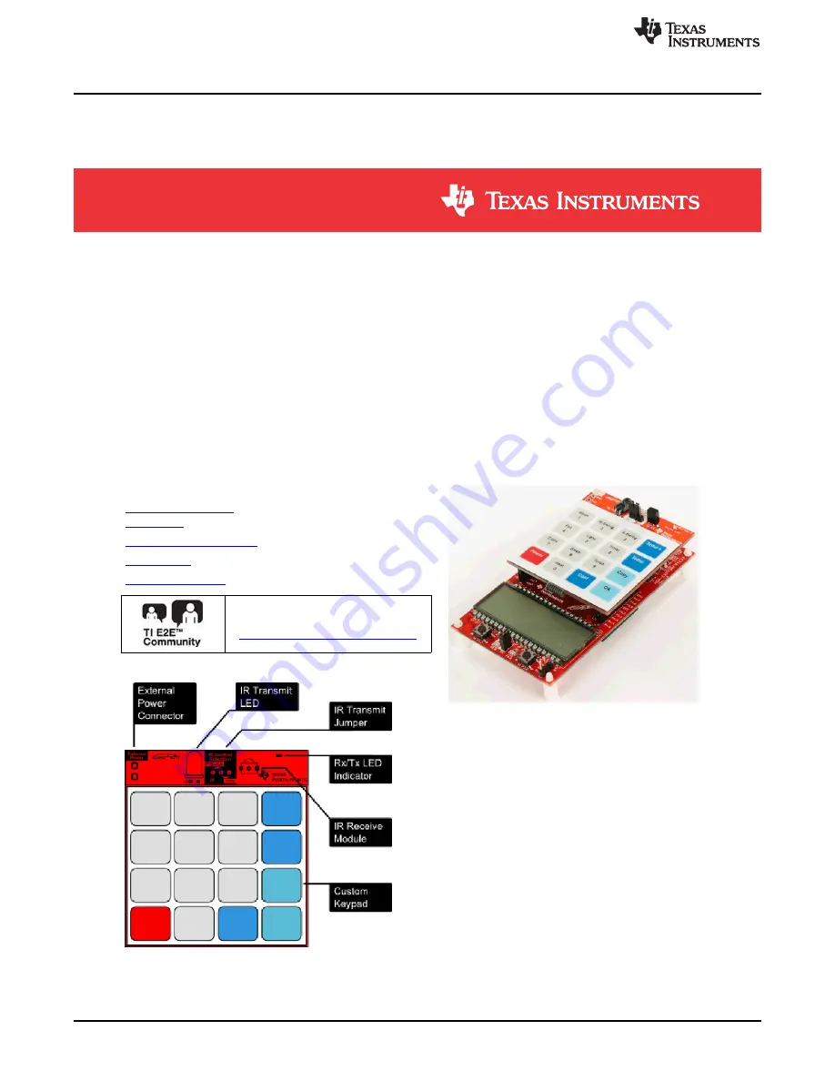 Texas Instruments BoosterPack BOOST-IR Скачать руководство пользователя страница 10