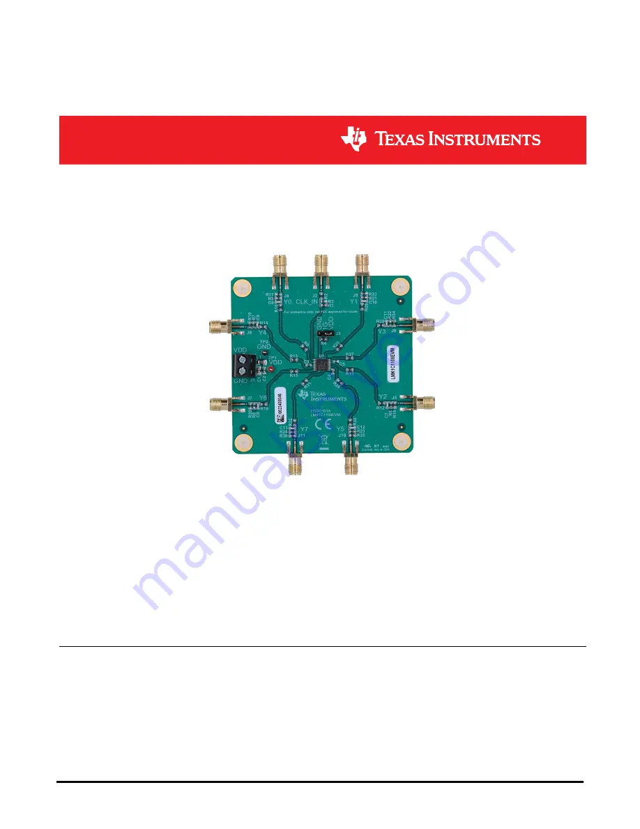 Texas Instruments LMK1C1108 Скачать руководство пользователя страница 1