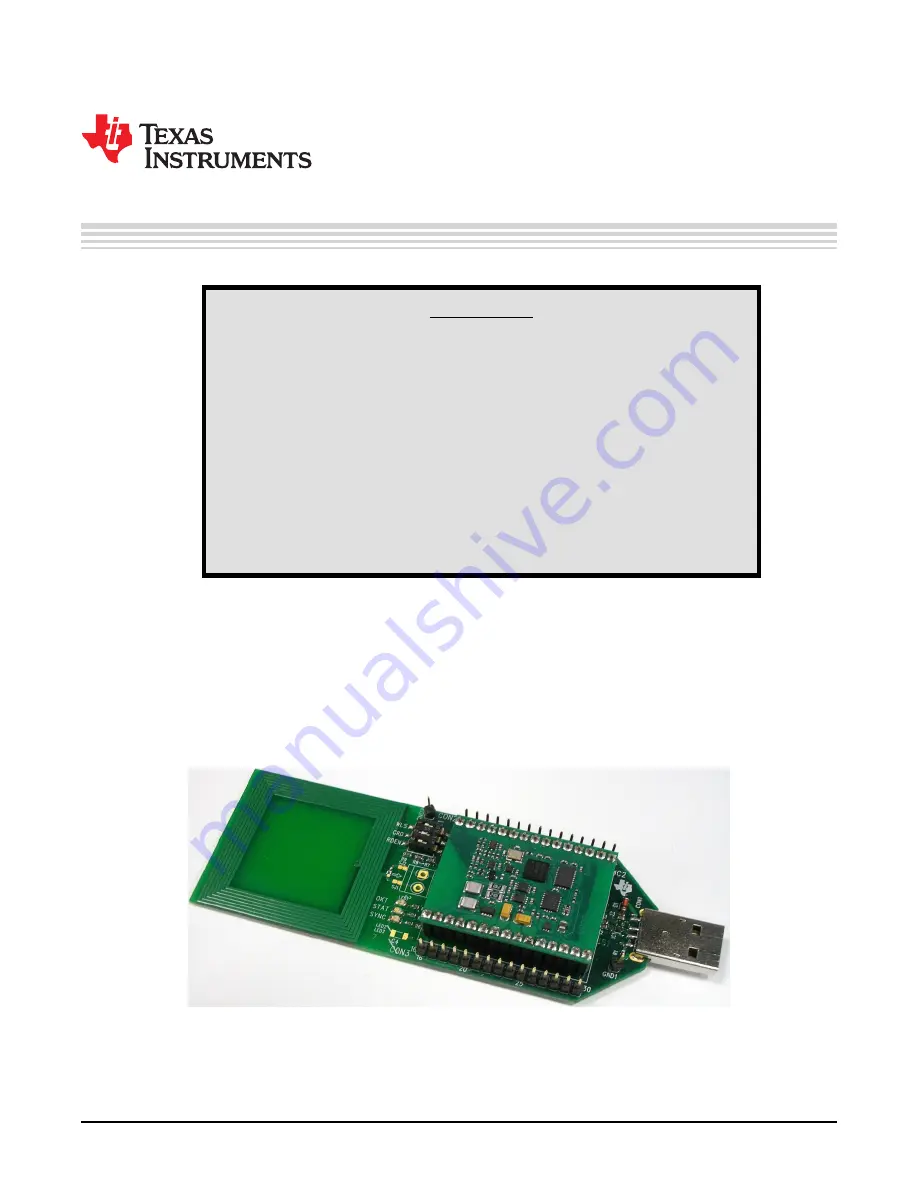 Texas Instruments MRD2EVM Скачать руководство пользователя страница 4