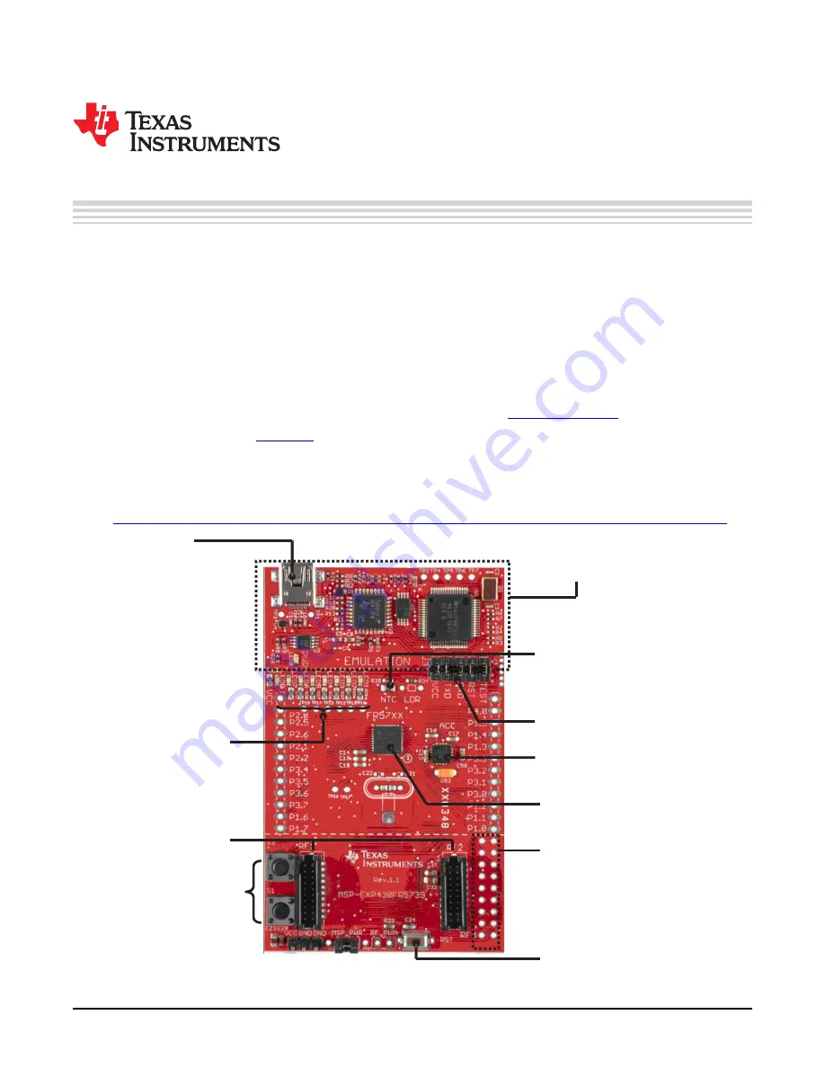 Texas Instruments MSP-EXP430FR5739 Скачать руководство пользователя страница 5