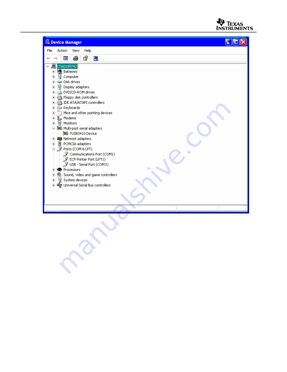 Texas Instruments TUSB3410UARTPDK User Manual Download Page 6