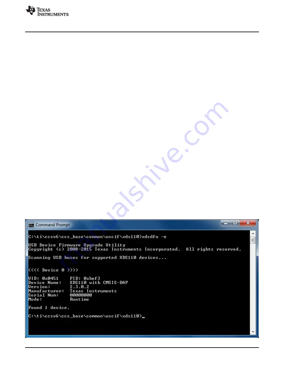 Texas Instruments XDS110 Скачать руководство пользователя страница 19