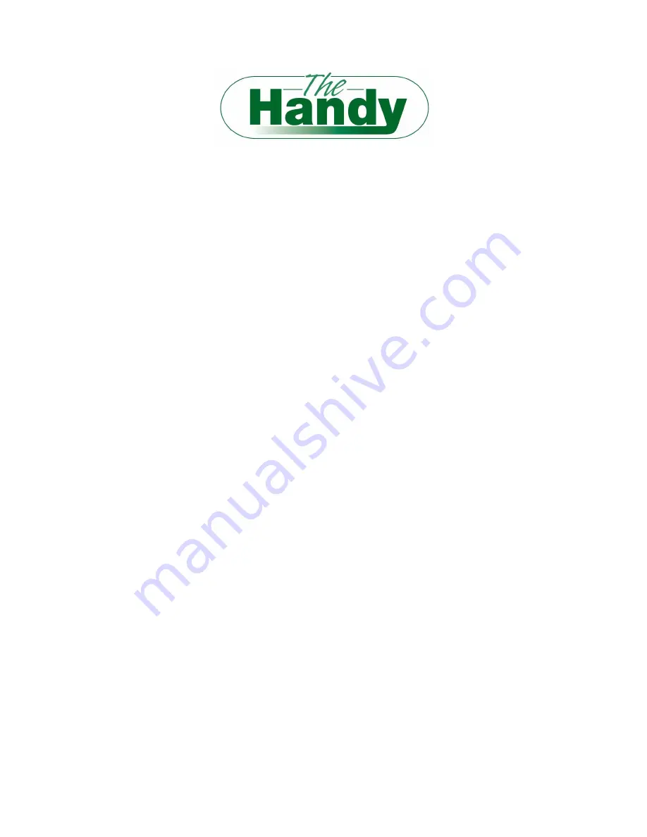 The Handy THWB90 Operator'S Manual And Parts List Download Page 16