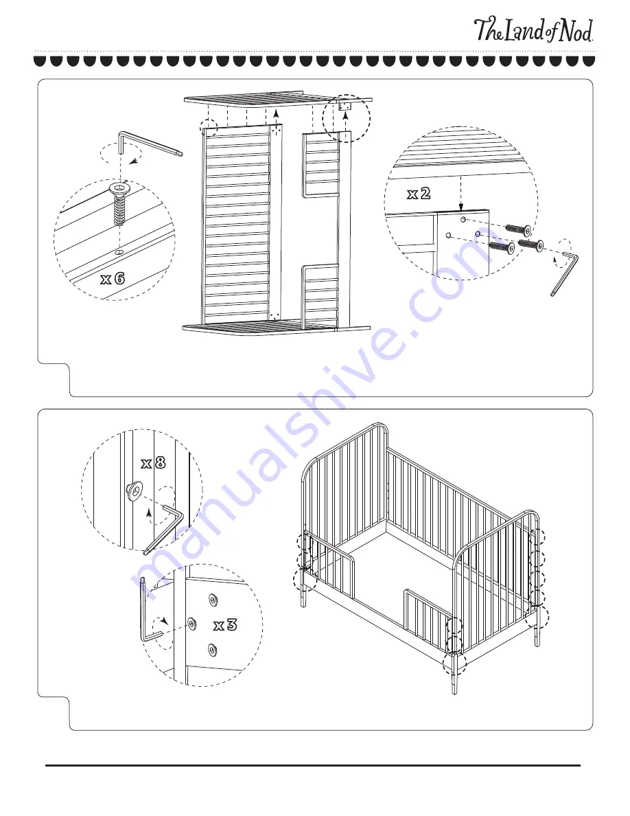 The Land of Nod Larkin Toddler Rail Assembly Instructions Manual Download Page 5