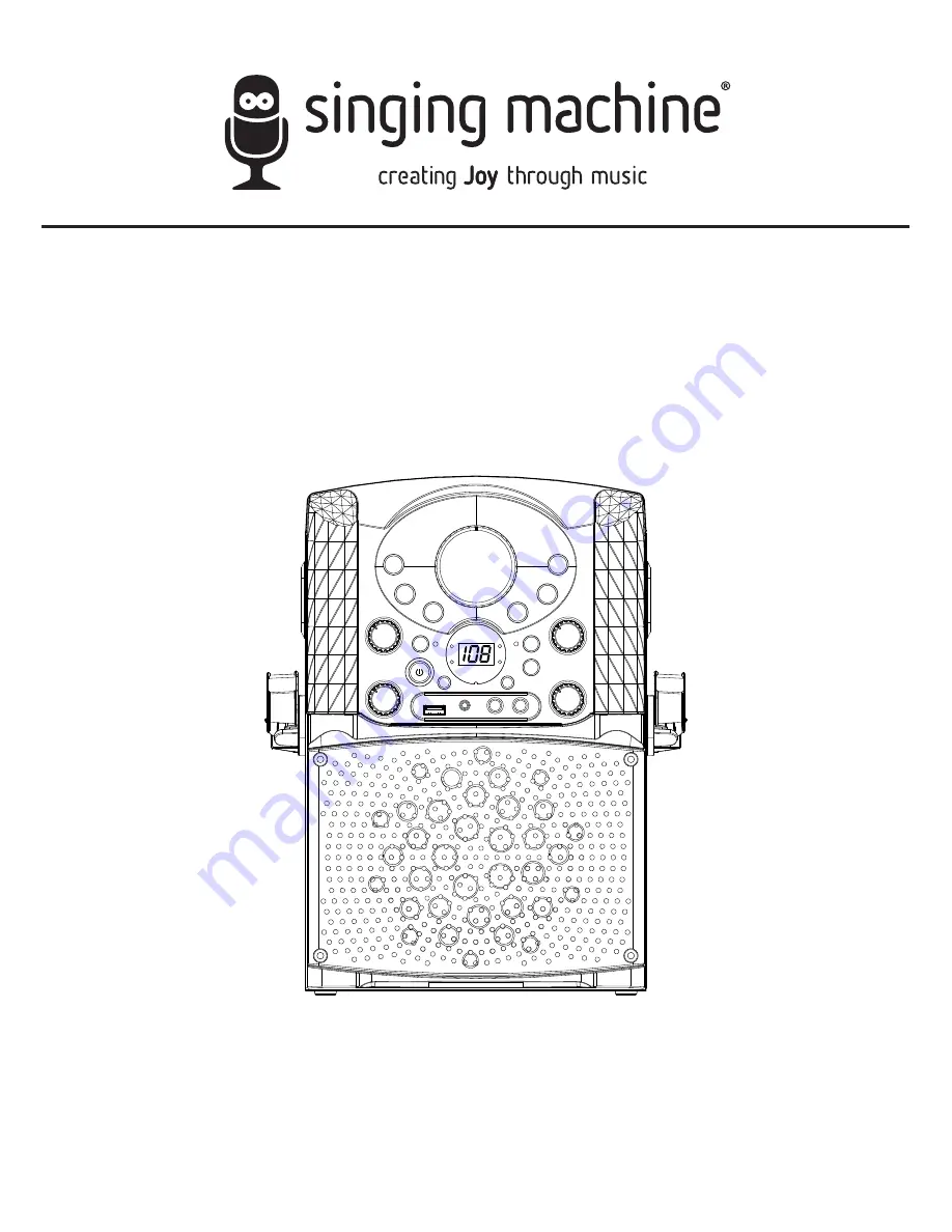 The Singing Machine SML625BTBK Скачать руководство пользователя страница 1