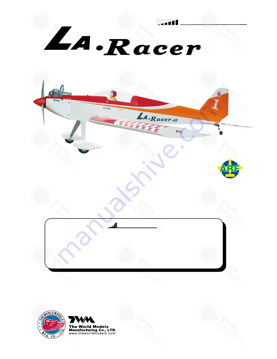 The World Models Manufacturing LA RACER-40 Instruction Manual Download Page 1