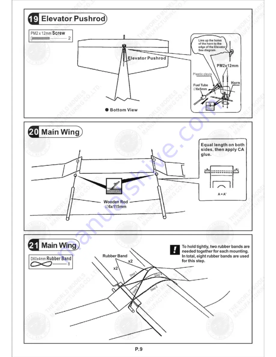 The World Models Manufacturing Super Frontier-20 Instruction Manual Download Page 10