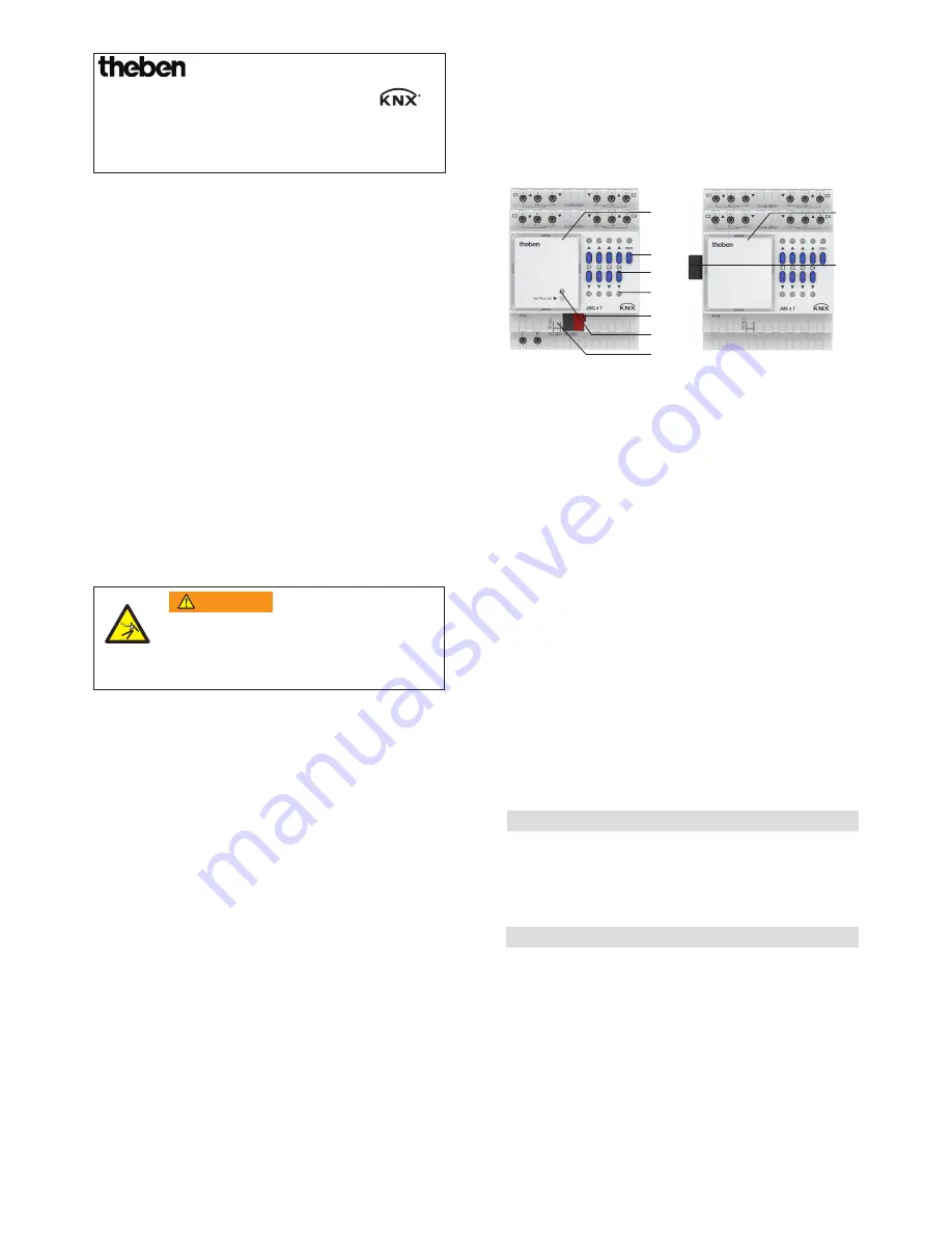 Theben JMG 4 T KNX Скачать руководство пользователя страница 1