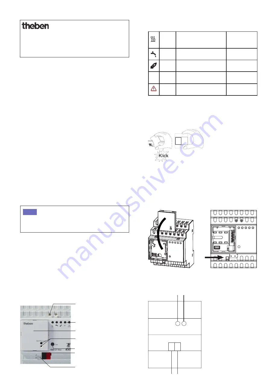 Theben KNX OT box Manual Download Page 1