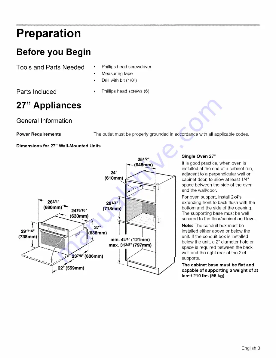 Thermador An American Icon POD301 Installation Manual Download Page 5