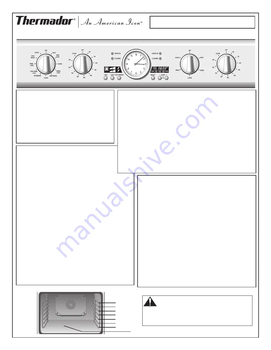 Thermador An American Icon POD301 Скачать руководство пользователя страница 1