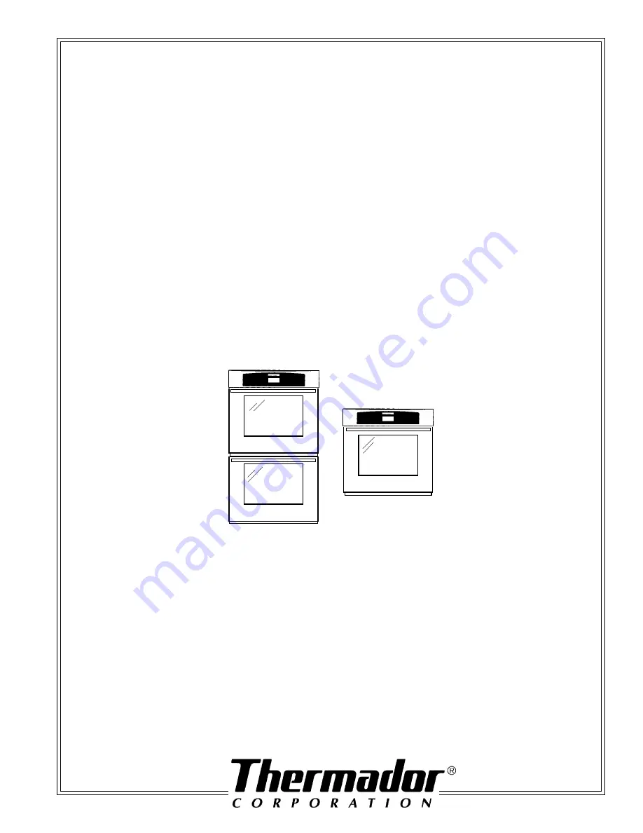 Thermador C271 Service Manual Download Page 1