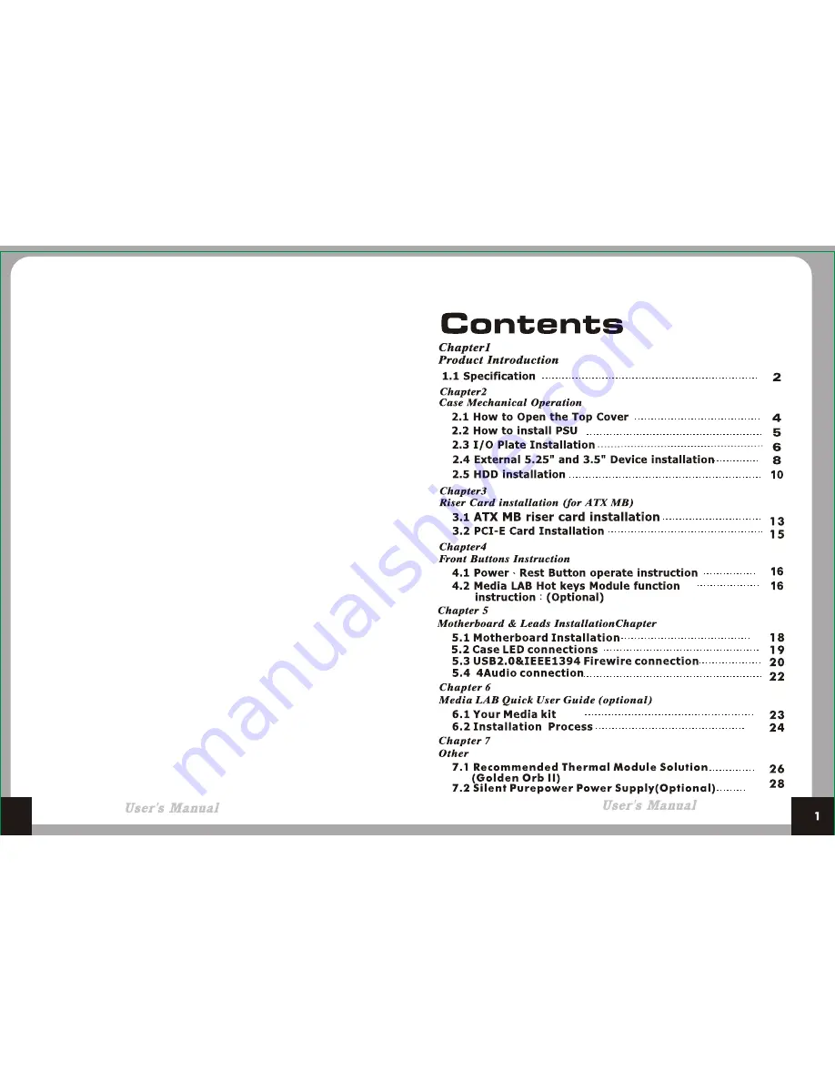 Thermaltake VC7000SNS User Manual Download Page 2