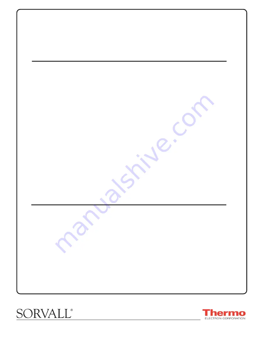 Thermo Electron SORVALL RC3BP Operating Instructions Manual Download Page 64