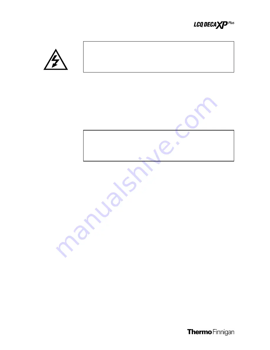 Thermo Finnigan LCQ Deca XP Plus Hardware Manual Download Page 164