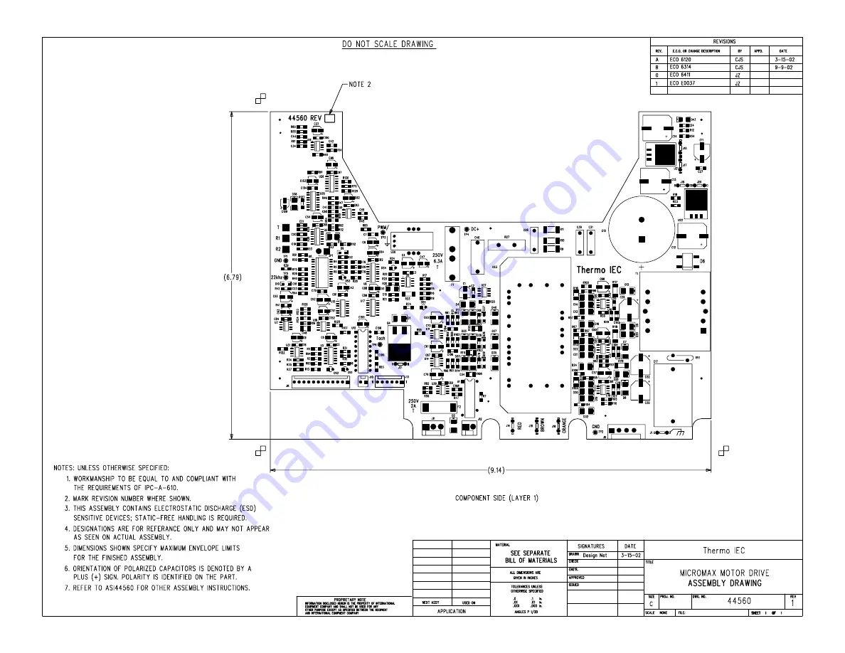 Thermo IEC Micromax 3590 Service Manual Download Page 82