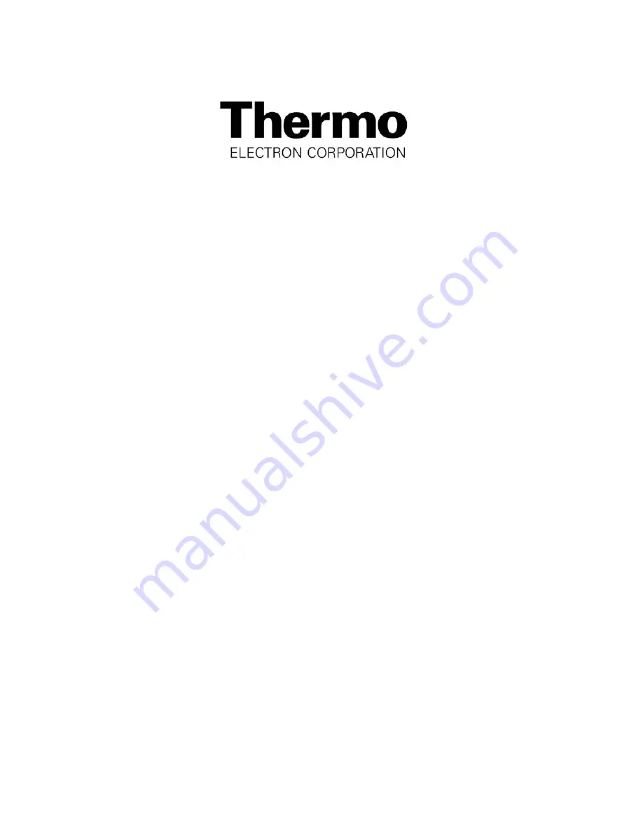 Thermo 3010 Series Скачать руководство пользователя страница 1