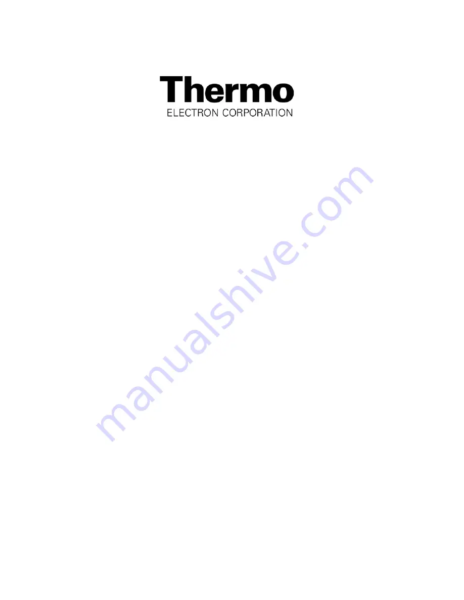 Thermo 3307 Operating And Maintenance Manual Download Page 1