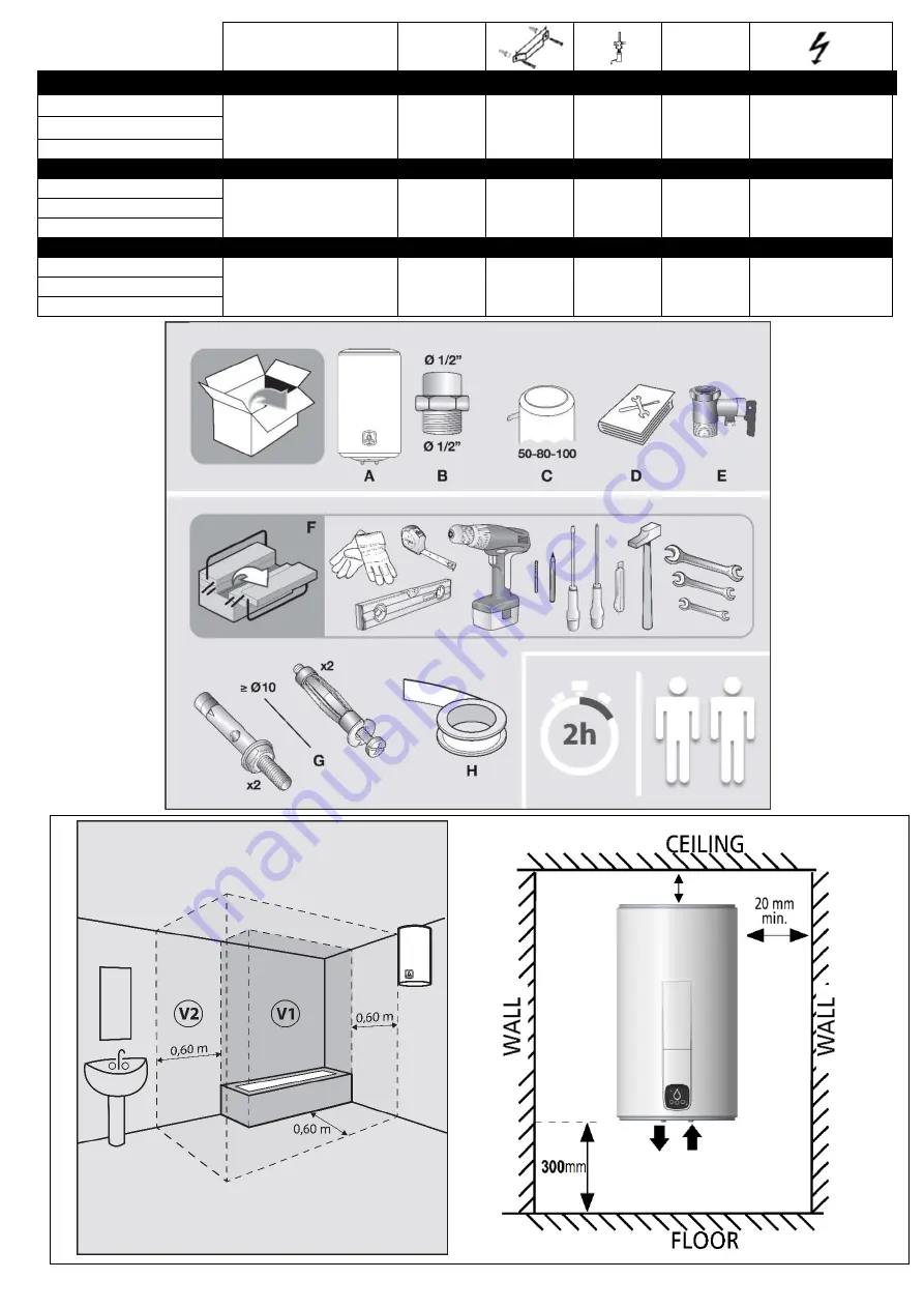 Thermor VM 050 D400S-3E Instruction Manual Download Page 58