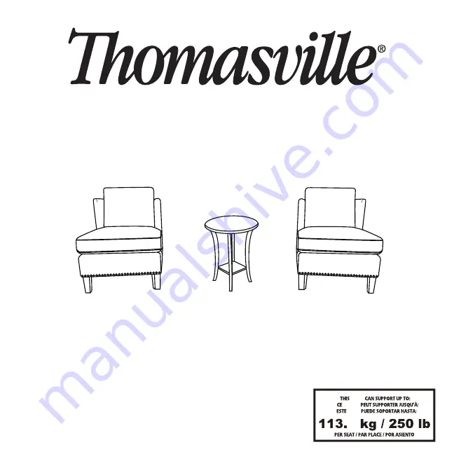 Thomasville 1763-7704B-48 Assembly And Care Instructions Download Page 1