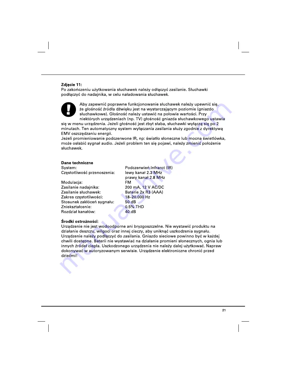 THOMSON 105137 Operating Instruction Download Page 22