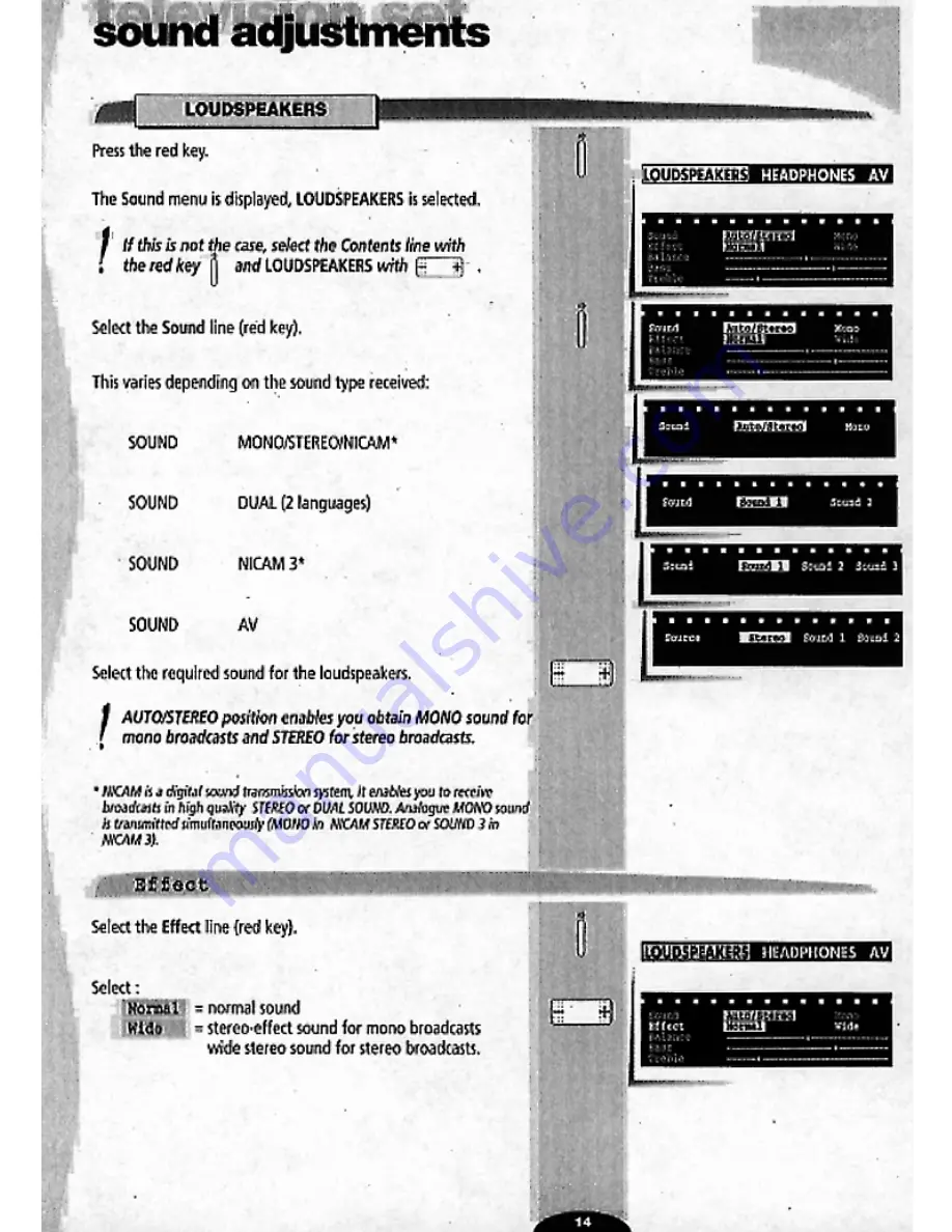 THOMSON 28VT68NE User Manual Download Page 14