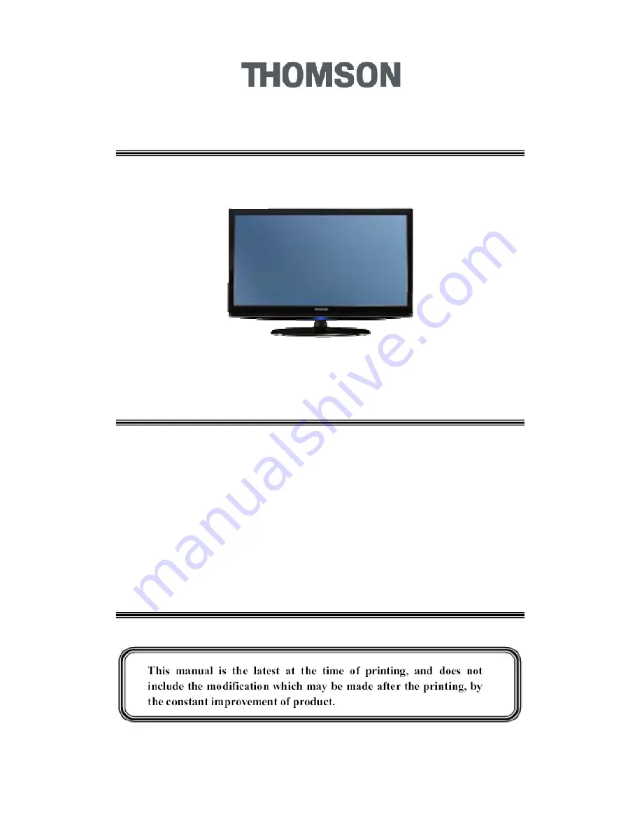 THOMSON CHASSIS MT62B Service Manual Download Page 1