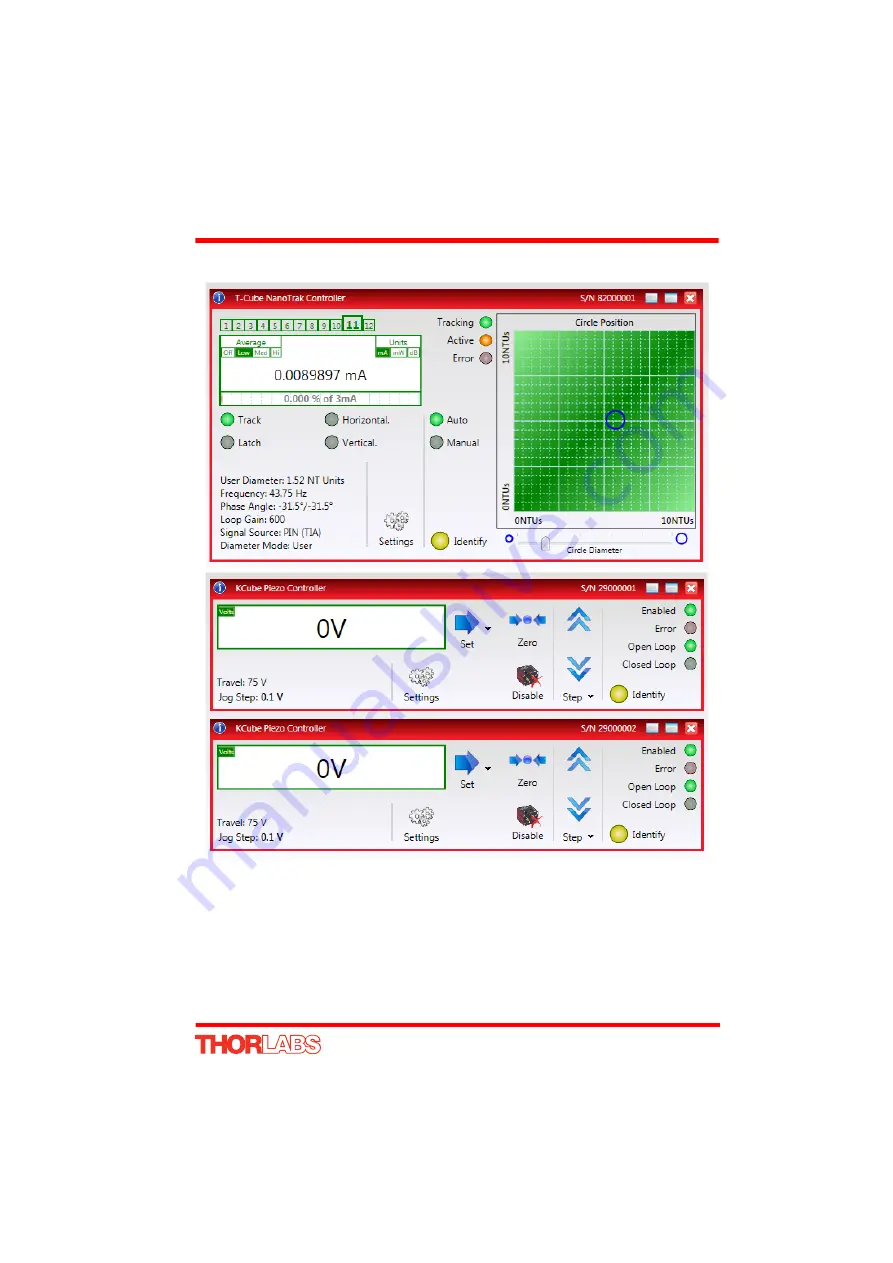 THORLABS T-Cube NanoTrak TNA001/IR User Manual Download Page 25