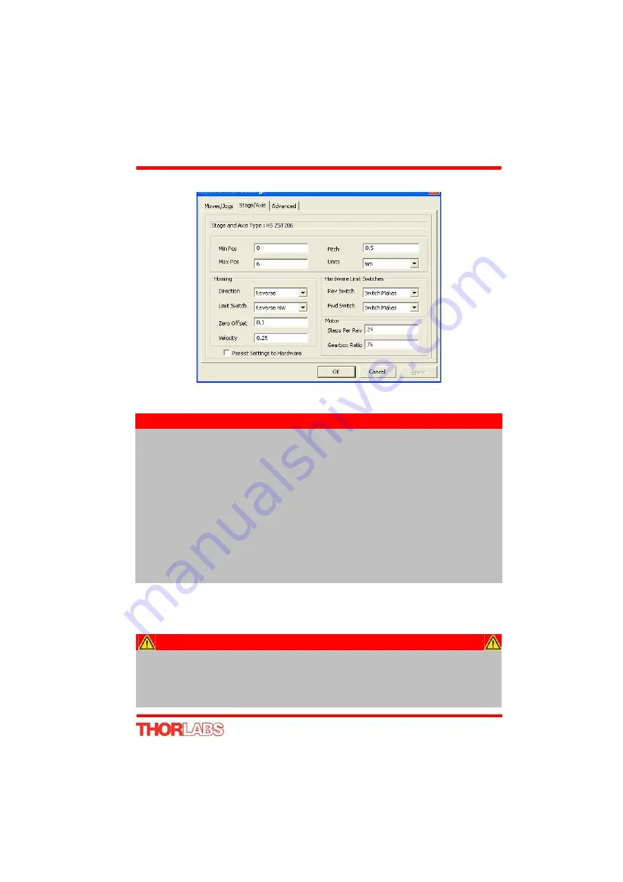 THORLABS TST101 Скачать руководство пользователя страница 49