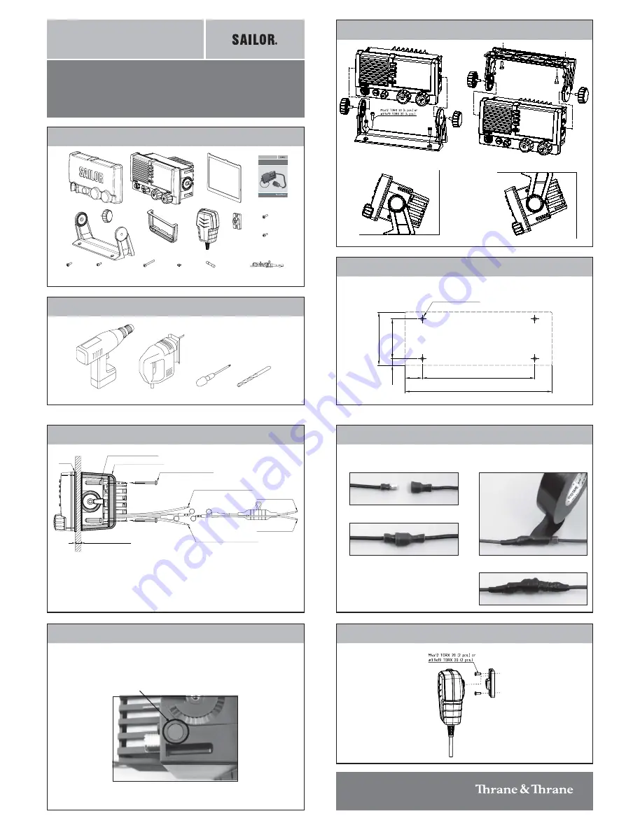 Thrane&Thrane SAILOR 6210 VHF Installation Manual Download Page 1