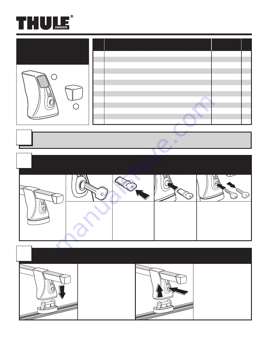 Thule 430 Tracker II Parts Manual Download Page 1