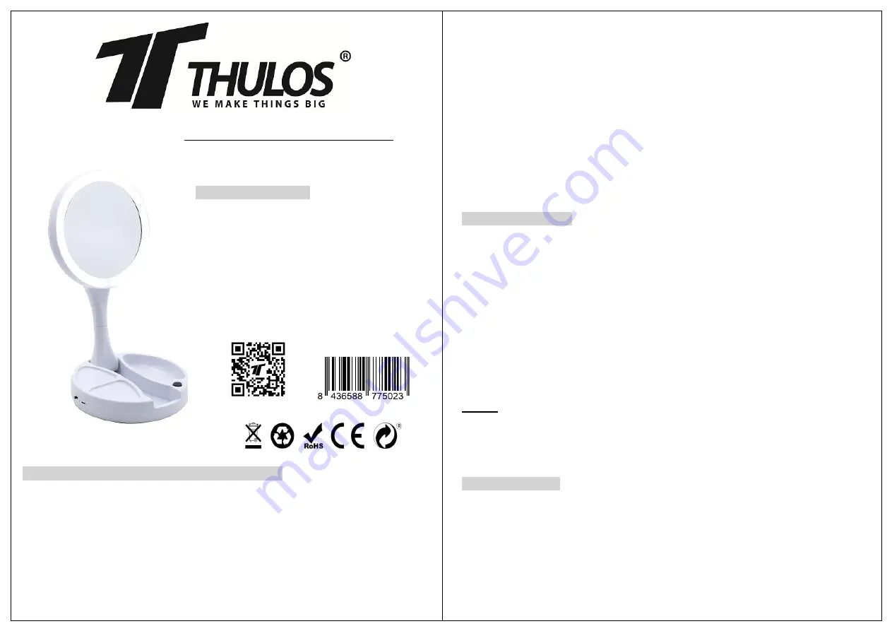 Thulos TH-BY05 Quick Start Manual Download Page 1