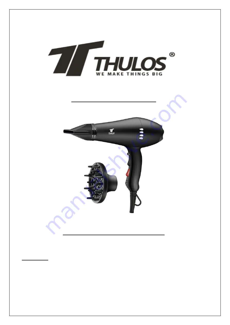 Thulos TH-HD806 Instruction Manual Download Page 6