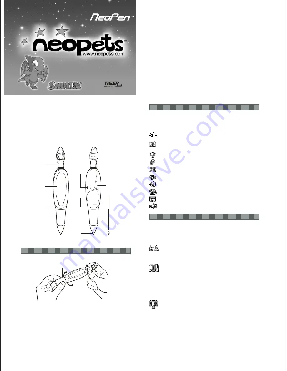 Tiger Electronics Neopets Shoyru Pen 70122/70121 Скачать руководство пользователя страница 1