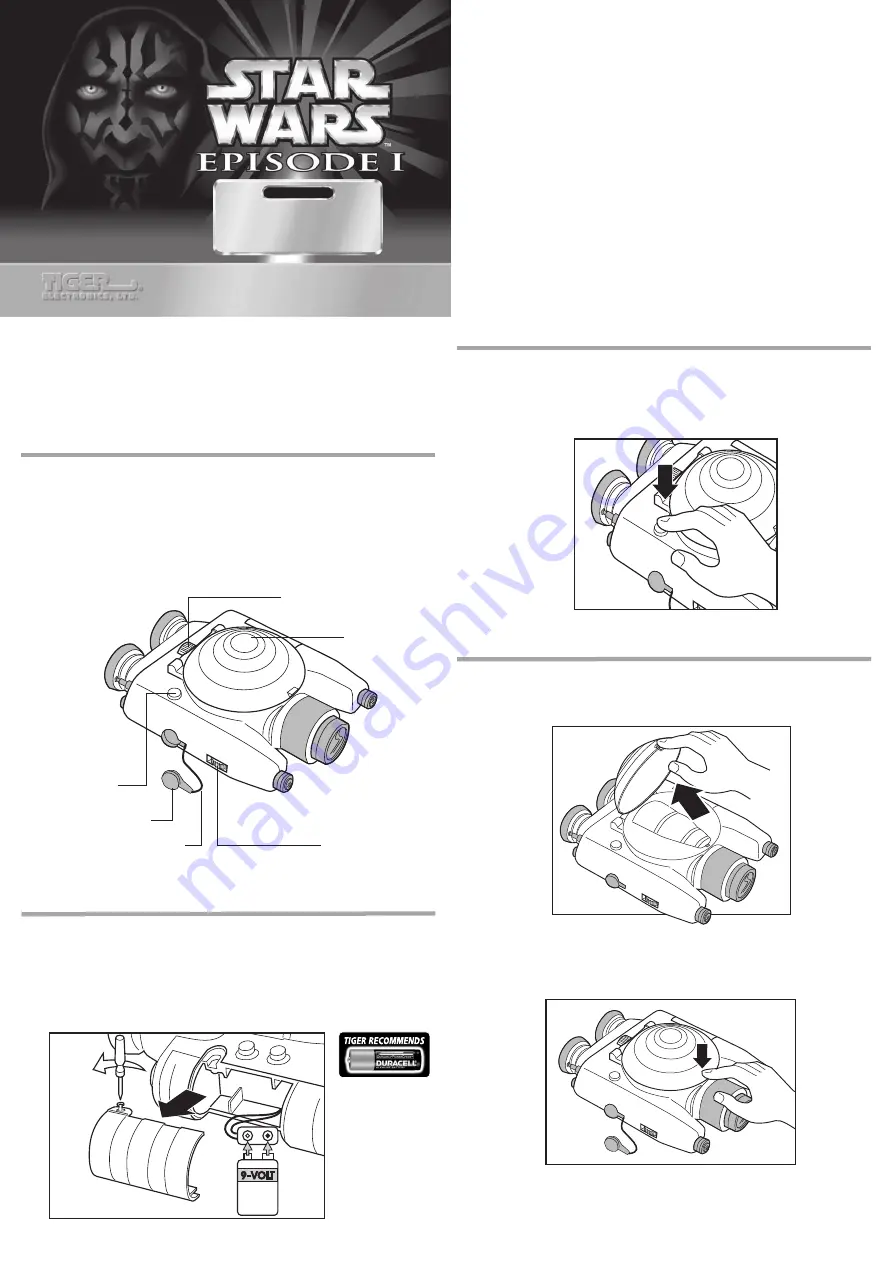 Tiger Electronics Star Wars Darth Maul Electronic Binoculars with listening device Instructions Download Page 1
