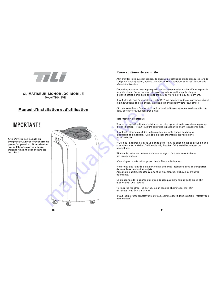 Tili TMH11VR Скачать руководство пользователя страница 12