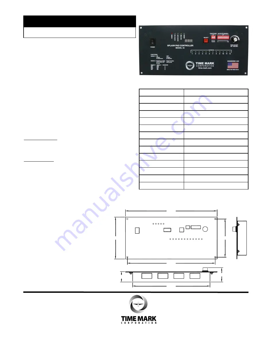 TIME MARK 36 Quick Start Manual Download Page 1