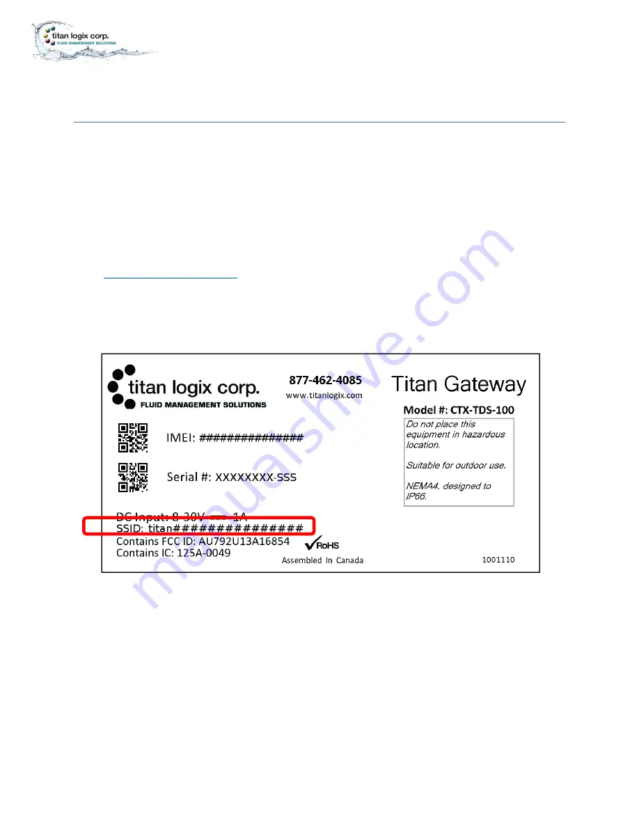 Titan Logix CTX-TDS-100 Configuration Utility Manual Download Page 11