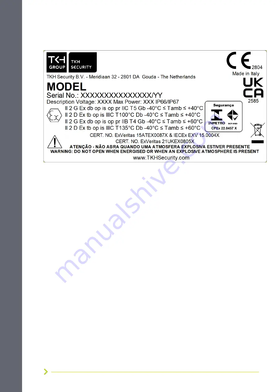 TKH EX PTZ Series Installation Manual Download Page 49