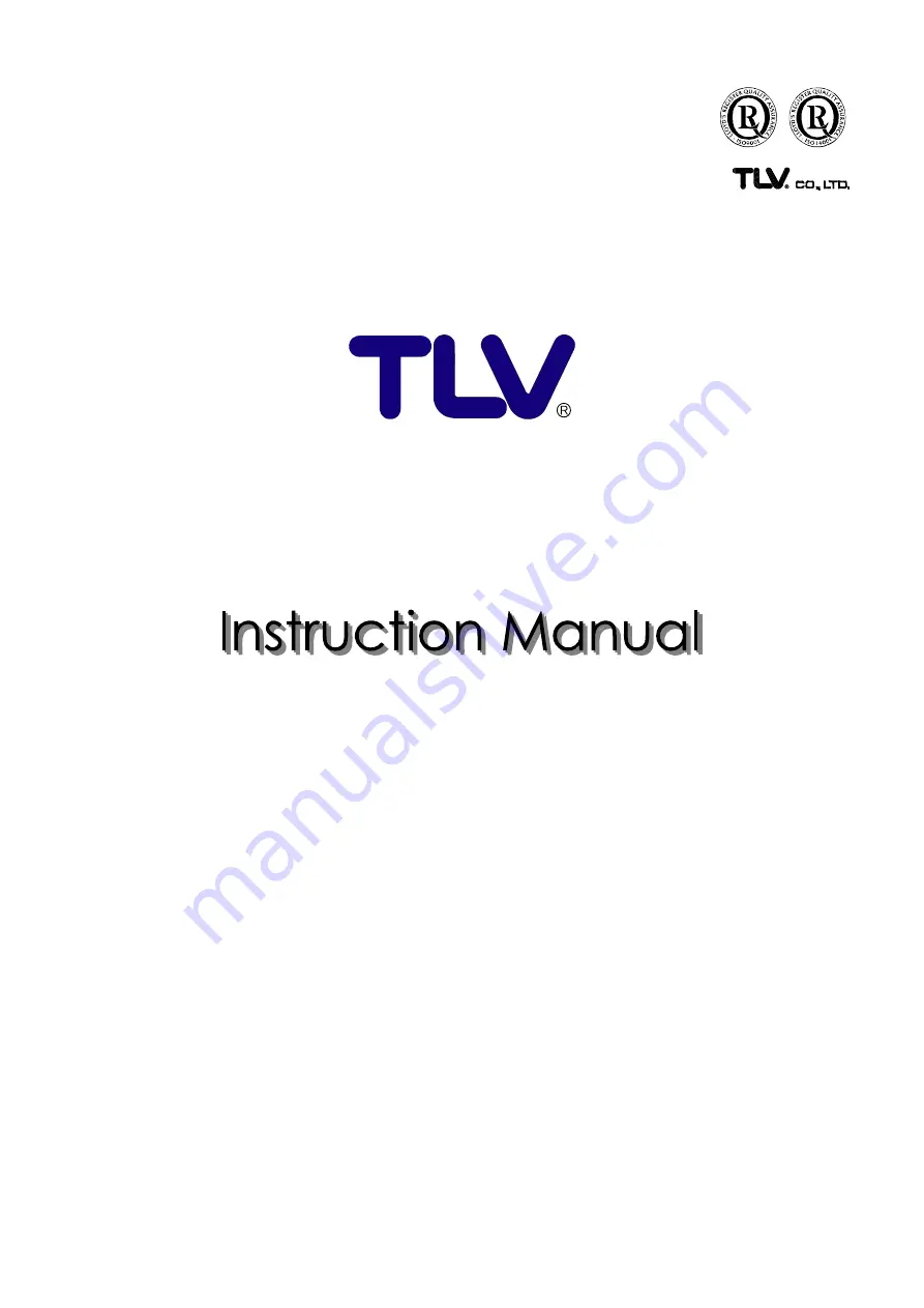 TLV A46S Instruction Manual Download Page 1