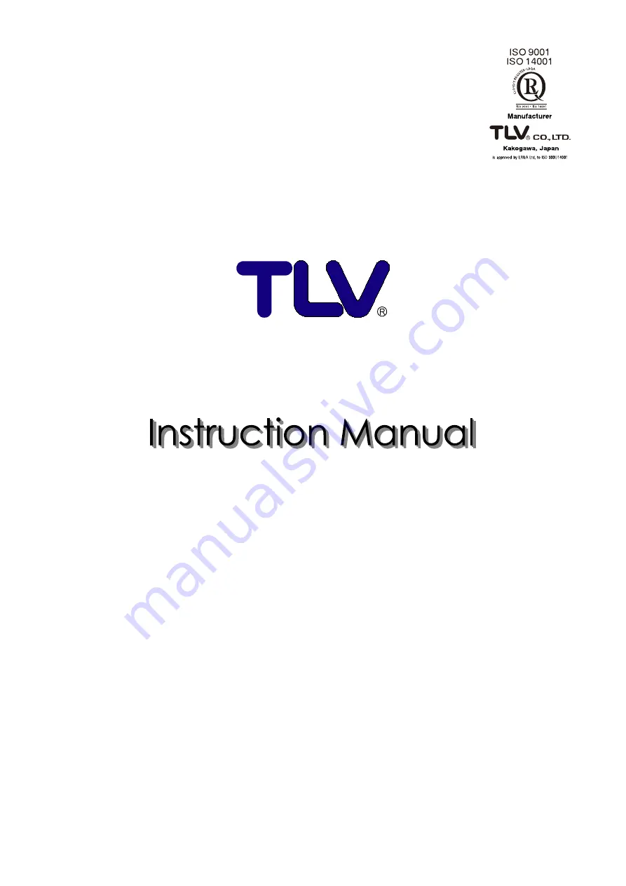 TLV QuickTrap FS3 Instruction Manual Download Page 1