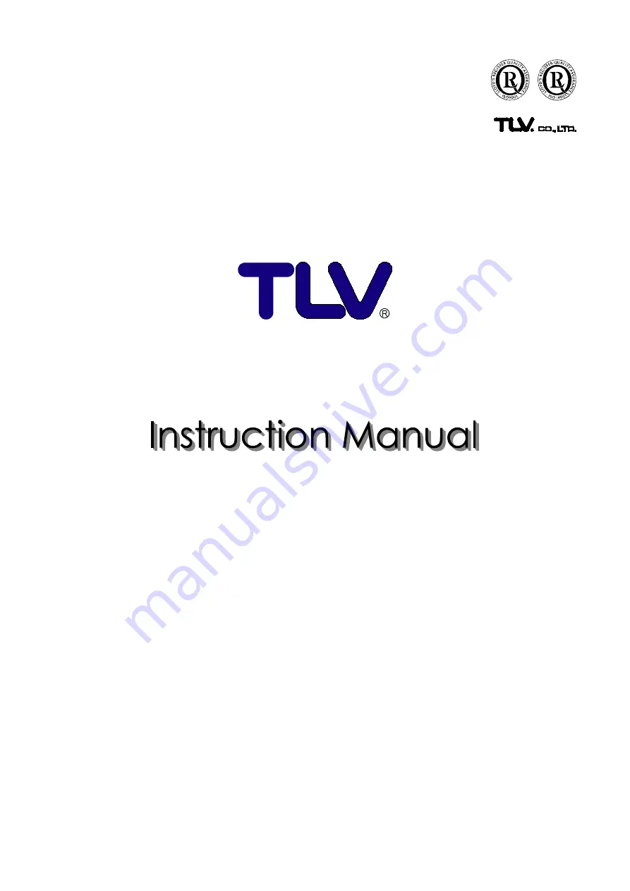 TLV SS1VG-M Instruction Manual Download Page 1