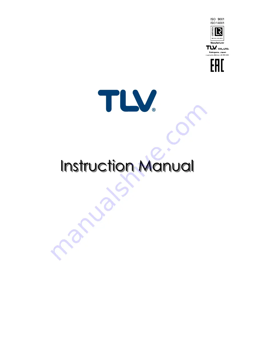 TLV VS1C Instruction Manual Download Page 1