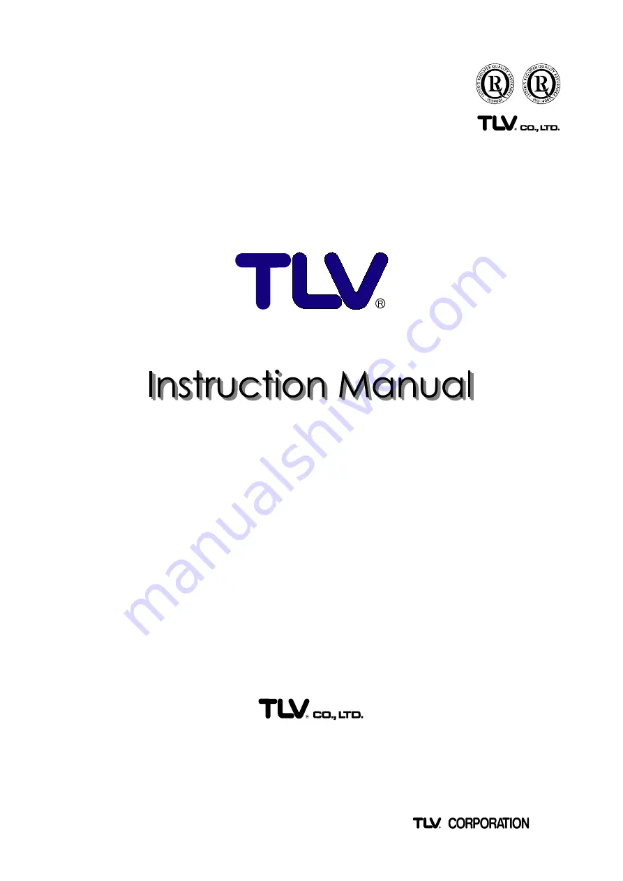 TLV VS3-E Instruction Manual Download Page 1