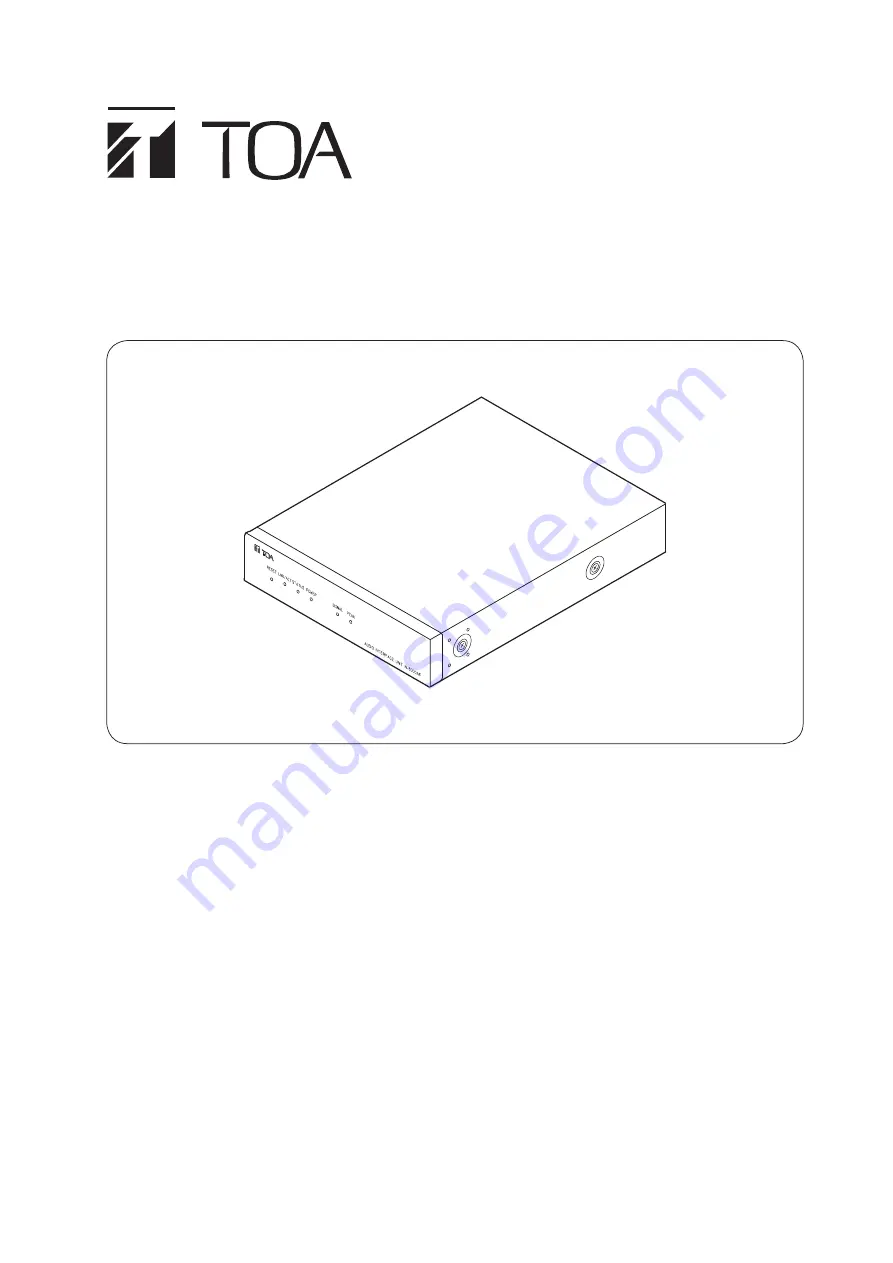 Toa N-8000AF Installation Manual Download Page 1