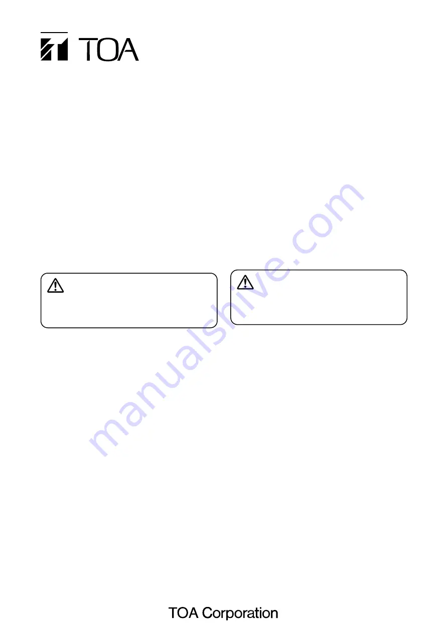 Toa PC-1867F Installation Manual Download Page 1