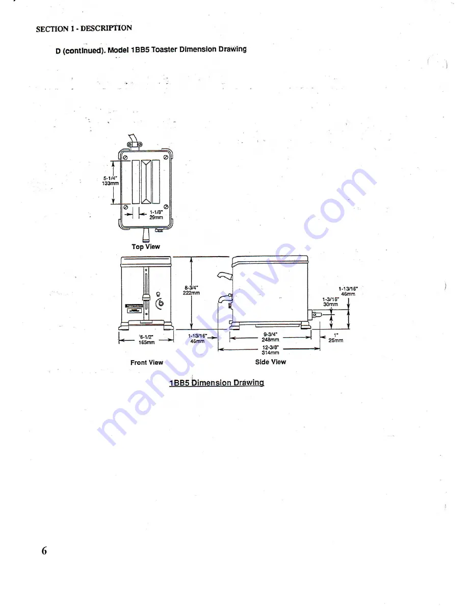 Toastmaster 1BB5 Owner'S Operating & Installation Manual Download Page 8